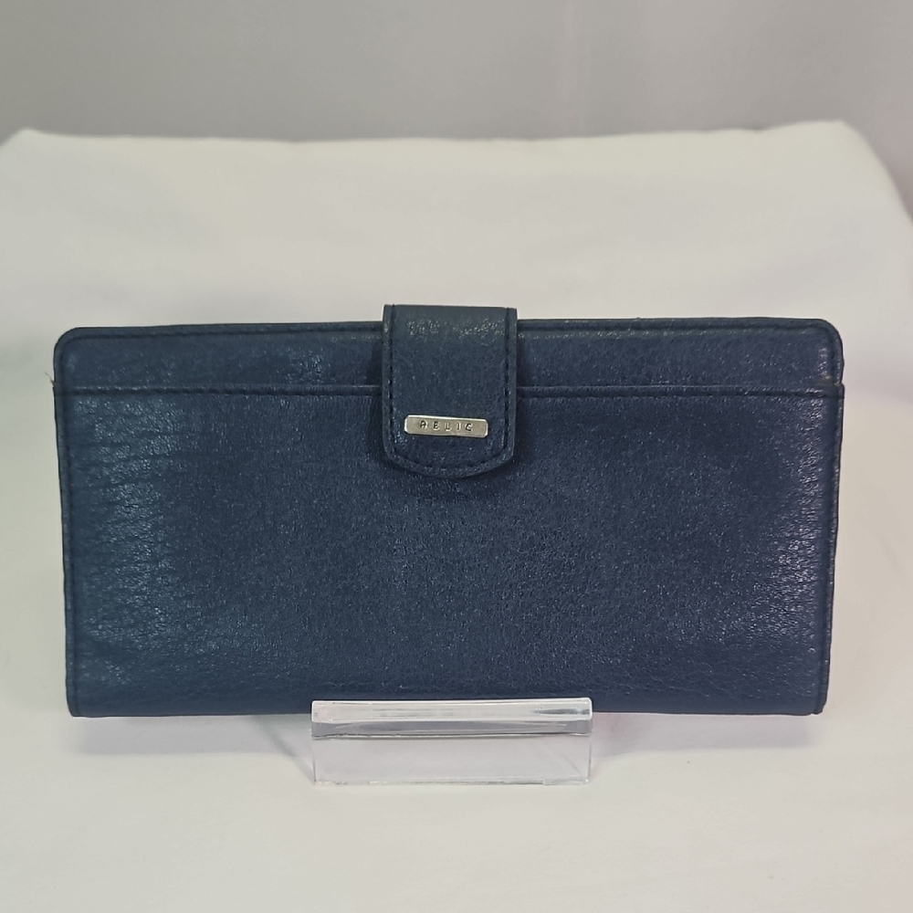 Relic Navy Leather Wallet